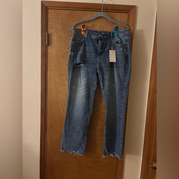 Flamingo Denim - Women's NWT Distressed Blue Boyfriend Jeans